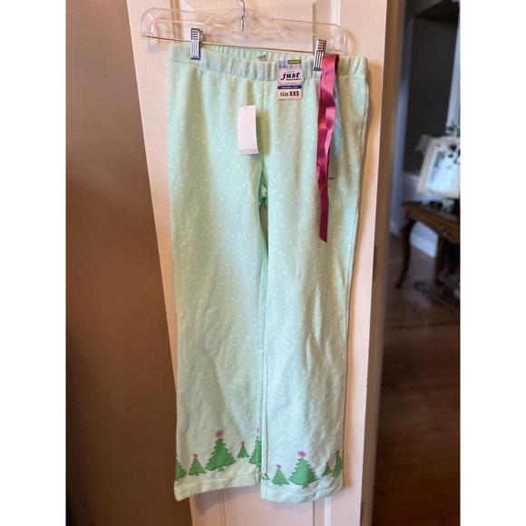 Old Navy Low Waist Green With Trees Flannel Pants‎ Size XXS NWT - Picture 1 of 5